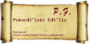 Pokoráczki Félix névjegykártya